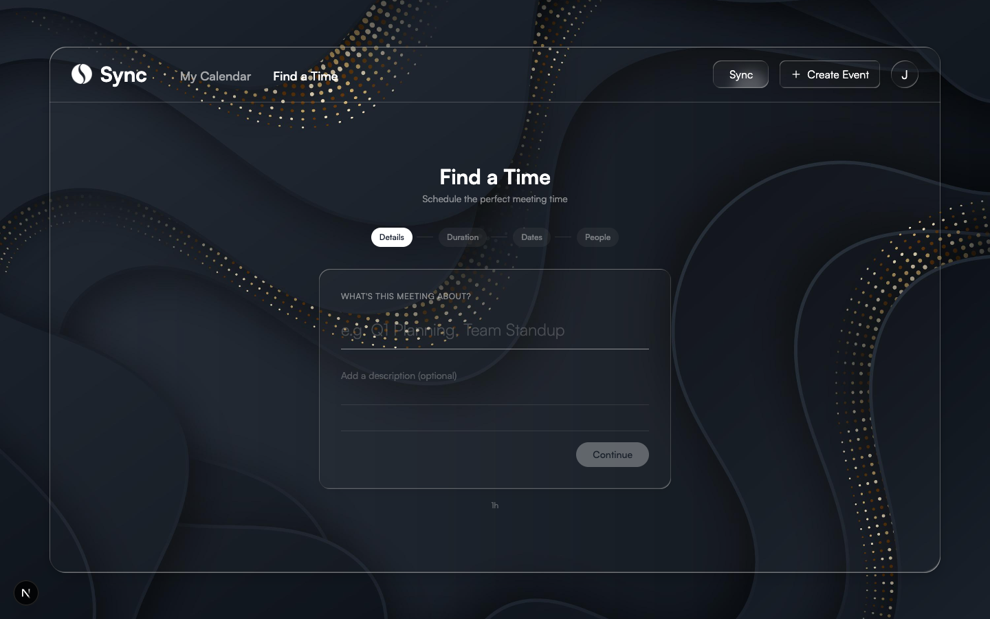Create scheduling session — wizard entry